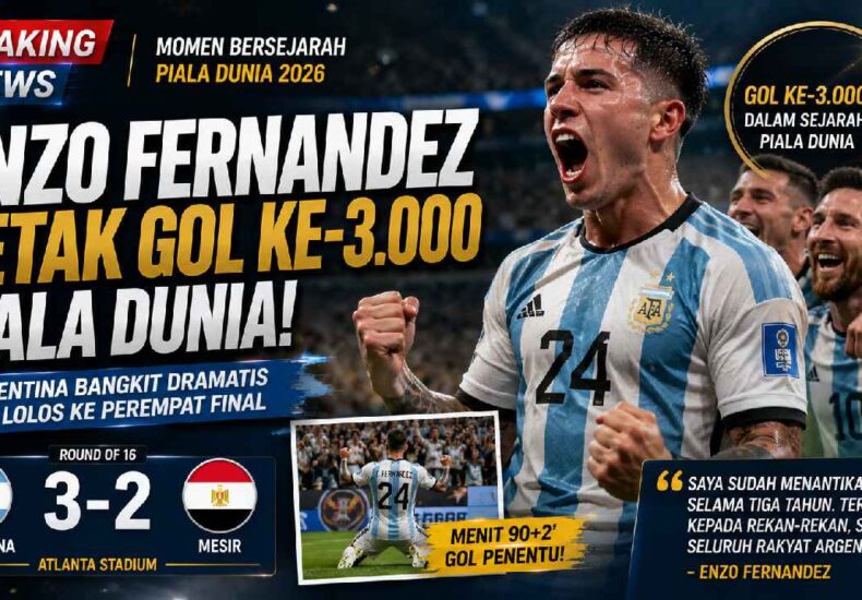 Enzo Fernandez Scores World Cup’s 3,000th Goal as Argentina Completes Stunning Comeback