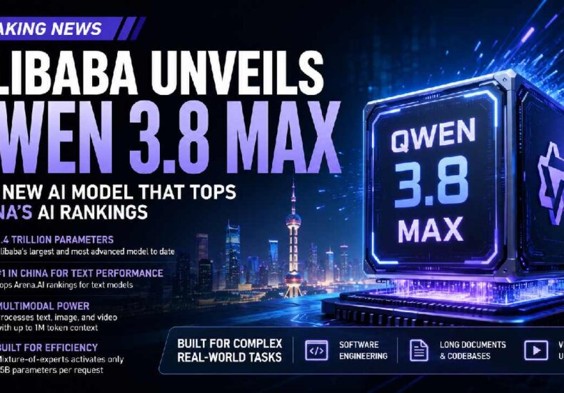 Alibaba Unveils Qwen 3.8 Max, the AI Model That Climbed to the Top of China's Rankings