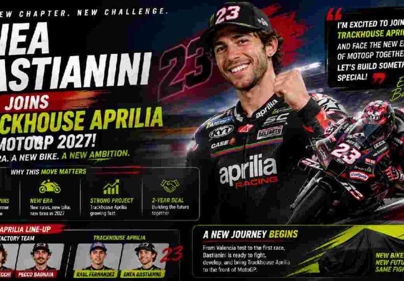 Enea Bastianini Begins a New MotoGP Chapter With Trackhouse Aprilia