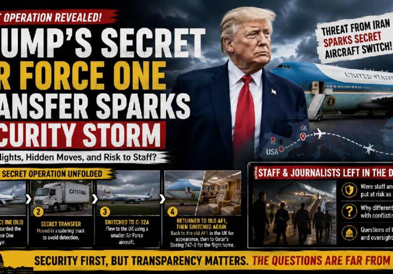 Trump’s Secret Air Force One Transfer Sparks Security and Transparency Questions
