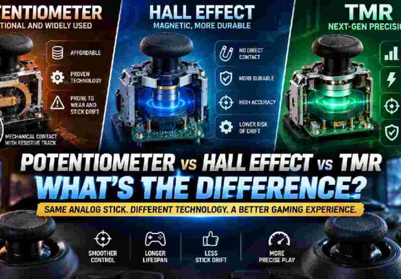 Potentiometer vs Hall Effect vs TMR: Understanding Analog Stick Technology